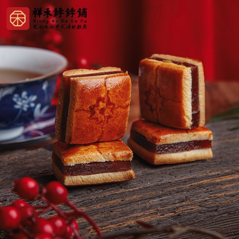祥禾饽饽铺京糕山楂饼传统手工儿童零食小吃老式糕点心天津特产包装