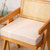 亚麻坐垫实木沙发垫高密度海绵垫办公室椅子换鞋凳增高厚垫子防滑(象牙白 40x40厚8cm)