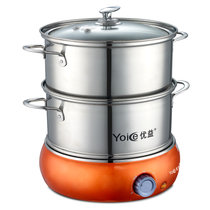 Yoice/优益Y-ZDQ8双层情侣煮蛋器 全不锈钢蒸蛋器煮鸡蛋器煎蛋器