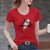 夏季短袖T恤女修身显瘦韩版体恤圆领上衣百搭小衫潮(黑字母灰色羽毛-红色 XL)