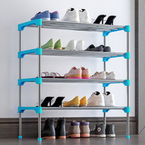 索尔诺简易鞋架家用多层经济型宿舍门口防尘收纳鞋柜省空间小号鞋架子(K225蓝色)