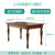 美式乡村白蜡木实木餐桌椅组合长方形复古简约4-6人饭桌歺桌家具(1.2米餐桌(白蜡木))