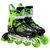 美洲狮（COUGAR）溜冰鞋可调儿童成年成人直排轮滑鞋835L男女旱冰鞋(黑绿 L码38-41码可调)
