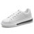 BEBEERU2021春新款男士小白鞋麦昆同款透气松糕厚底板鞋潮流气垫男鞋  SXP1251(白色 42)