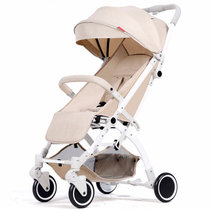 绵娜    婴儿推车可坐可躺超轻便携式折叠小宝宝伞车四轮儿童手推车(卡其色)