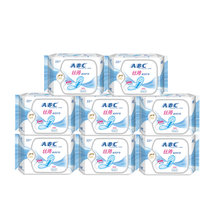 ABC卫生巾丝薄棉柔护垫22片163mm8包共176片