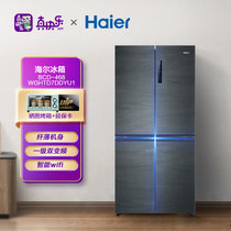 海尔（Haier）十字对开门四门家用超薄变频一级能效风冷嵌入式468升电冰箱