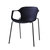餐椅 简约阳台创意成人餐厅户外椅欧式休闲美式洽谈椅咖啡厅椅子(黑色)