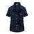 夏装新款战地吉普AFS JEEP纯棉尖领短袖衬衫8808男士半袖大码衬衣(深蓝色 XL)