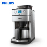 飞利浦（PHILIPS）咖啡机HD7753/00滴滤式 家用磨豆保温 豆粉两用 可预约式咖啡机银色 HD7751升级版(银色)