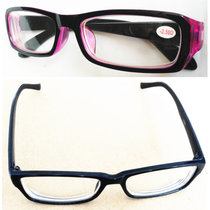 防蓝光电脑护目镜抗疲镜框成品眼镜男女100-600度(300度黑色镜)