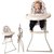 爱贝礼*宝宝餐椅可折叠便携式婴儿餐椅bb凳儿童座椅吃饭餐桌椅(灰色)