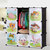 索尔诺卡通衣柜简易儿童宝宝婴儿收纳柜组合塑料树脂组装 衣橱衣柜(黑色 魔片衣柜A3109)