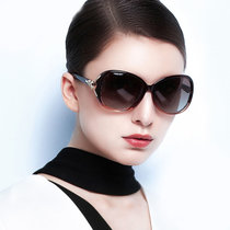 2022年新款太阳眼镜女圆脸墨镜潮时尚防紫外线眼镜偏光大脸显瘦女(高清防紫外线【茶色】)