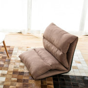 择木宜居 单人可折叠懒人沙发床 现代简约可拆洗榻榻米小沙发椅子(咖啡色 单人位)