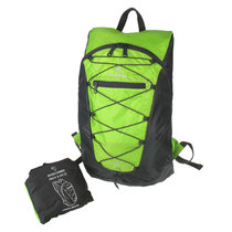 MASCOMMA休闲旅行双肩背包轻便可折叠收纳包旅游背包便携包BS00203(绿灰)