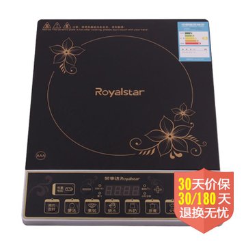 荣事达（Royalstar）按键式电磁炉21-C18T（配汤炒） 黑色  时尚LED炫光显示 送双锅