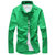 尊首（ZUNSHOU)男士休闲衬衫 纯17色糖果衬衫男士潮流长袖修身衬衫(橄榄绿 L)