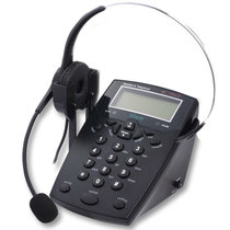 北恩(HION)VF560耳机电话机 商务话务耳麦话务员电话话务员/客服/呼叫中心办公固定有绳电话机座机(黑色)