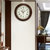 汉时（Hnese）欧式实木装饰静音挂钟客厅复古简约石英时钟HW502(棕色11寸)