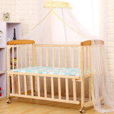 HUGBB环保实木婴儿床889宝宝童床摇篮床(实木床+赠品)