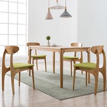 恒兴达 白橡木全实木餐桌椅组合小户型现代简约风格家具家用北欧长方形纯实木餐桌(1.6米 原木色 单餐桌)