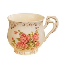 欧式陶瓷咖啡杯子高档精致杯具套装英式下午花茶家用小奢华优雅。(金玫瑰单杯子-Q64 默认版本)