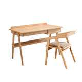 夏树 北欧实木电脑桌SZ001M(出口版1.2米木蜡油原木色 单桌)