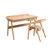 夏树 北欧实木电脑桌SZ001M(出口版1.2米木蜡油原木色 单桌+北欧椅)