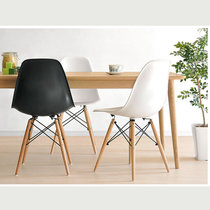 明佳友 伊姆斯电脑椅休闲椅咖啡餐饮椅 简约办公洽谈塑料H110 绿色(白色)