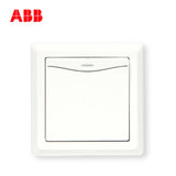 ABB开关面板墙壁德逸系列白色86型一开单控单开单控开关带LED灯开关AE161