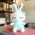情侣love爱心兔子美人兔毛绒玩具公仔玩偶生日礼物(绿色 高38cm)