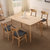 思巧 实木餐桌 现代简约餐桌椅组合 长方形 小户型 现代北欧原木6人饭桌日式4人(原木色 1.2*0.75米餐桌)