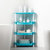 茶花塑料置物架卫生间脸盆架收纳架厨房用品储物架置地厕所整理架(蓝色)