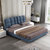 A家家具 双人床现代简约布艺床婚床1.8米可拆洗布艺软靠床DA0183(蓝色 1.8米架子床+床头柜*1+床垫)