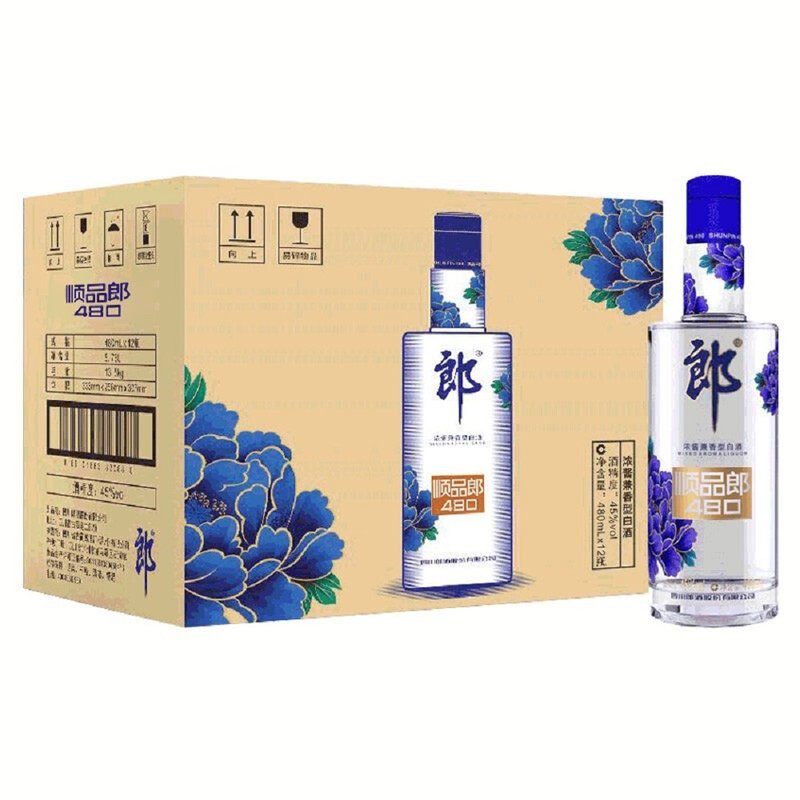 白酒郎酒45度顺品郎蓝顺480ml12整箱精工酿造浓头酱尾返回商品页