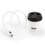睿量REMAX 咖啡杯车载充电器CR-2XP车充2USB点烟器电压显示多功能车充头(白色)