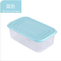 厨房家用密封塑料保鲜盒A724长方形食品冷藏收纳储物盒lq441(蓝色)