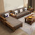 亚格林   中式 沙发组合客厅整装全实木中式家具布艺沙发简约沙发(原木色 单人位)