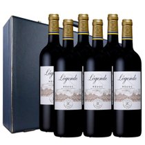 拉菲传奇梅多克红葡萄酒750ml*6 六支经典蓝色礼盒装 法国进口红酒（DBR）