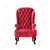 欧式单人沙发新古典后现代红色绒布高背椅老虎椅法式拉扣形象椅 颜色可选 单人(颜色可选)