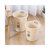家用卧室卫生间垃圾桶 卡通无盖欧式纸篓 客厅厨房塑料创意垃圾桶(小号杏色)