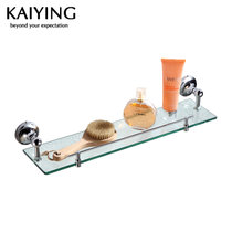 凯鹰 铜制浴室挂件 单层玻璃化妆品台置物架 KY-7703