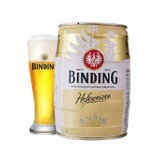 德国原装进口 冰顶白啤酒5L*1桶装