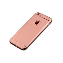 亿和源苹果6三合一电镀全包iPhone6plus手机壳简约(玫瑰金--6/6splus)