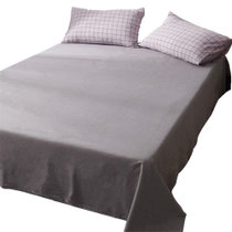 黛格单双人床上用品 1.2m 1.5m 1.8m 2.0m全棉色织水洗棉日系无印良品条纹格子小清新单品床单(5 默认)