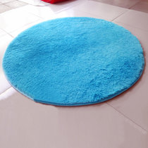 【京好】地毯地垫 鸟巢吊篮吊椅用圆形 办公电脑椅卧室客厅(蓝色 1米直径)