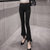Mistletoe2017秋季新款韩版女装高腰弹力百搭黑色打底裤九分裤(黑色 XXL)