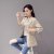 莉妮吉尔2016秋季新款时尚修身优雅纯色百搭七分袖单排扣西装外套(卡其色 XL)