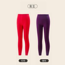 雅鹿棉质加绒保暖裤两条装女【红色+紫色】XXL码其他 柔软亲肤舒适透气